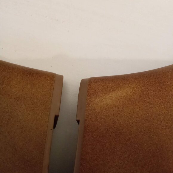 Charlotte Russe Black T Strap Sandals Wedge Heels Cap Toes Shoes Y2K VTG size 8 - Picture 7 of 8